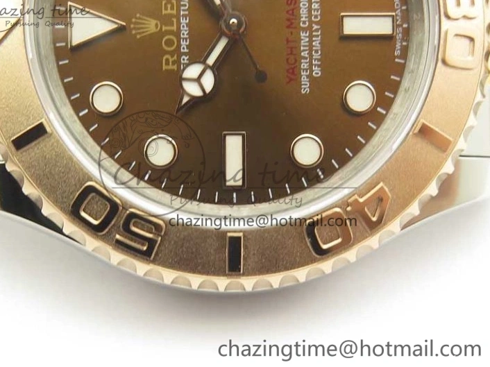 SS A2836 Dial Brown VRF Bracelet Best on SS RG 1:1 Yacht-Master 116621 Edition 0126